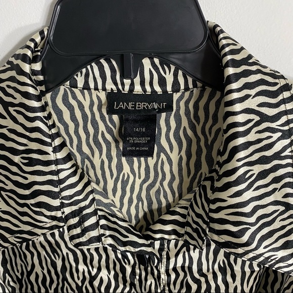 Lane Bryant Zebra Print Dress 14/16 Button Down - Picture 5 of 11